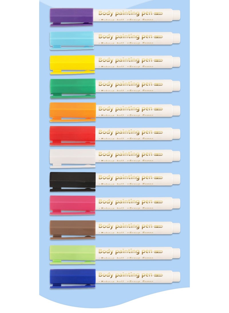 مجموعة ألوان احترافية للوجه مكونة من 12 لون متعدد الألوان - Image 2